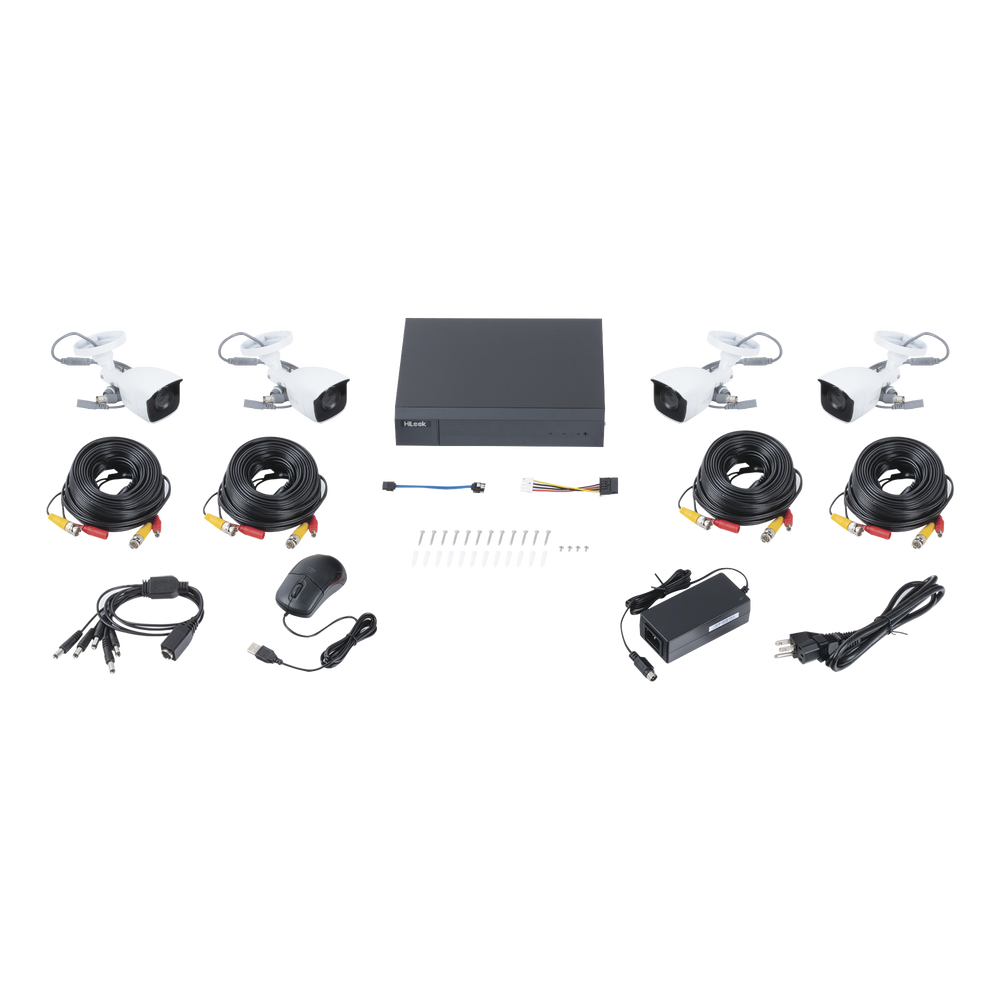 KIT TurboHD Cámaras Bala, DVR 4 canales y Accesorios de Instalación
