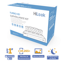 KIT TurboHD Cámaras Bala, DVR 4 canales y Accesorios de Instalación