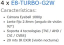 KIT TurboHD 1080p / DVR 4 Canales / 4 Cámaras Eyeball