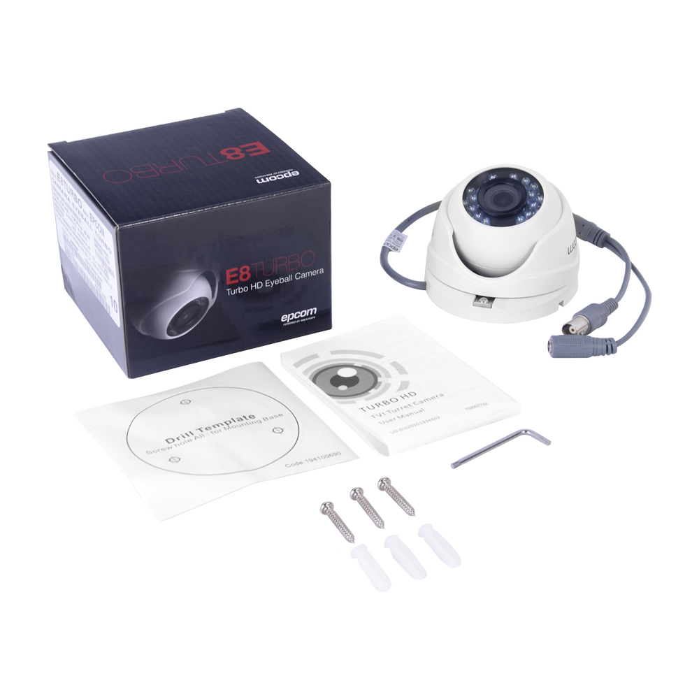 KIT HD 8 Cámaras para Largas Distancias / DVR 8 Canales / Fuente de Poder 