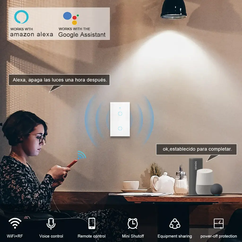 Interruptor Inteligente wifi / Sin Neutro