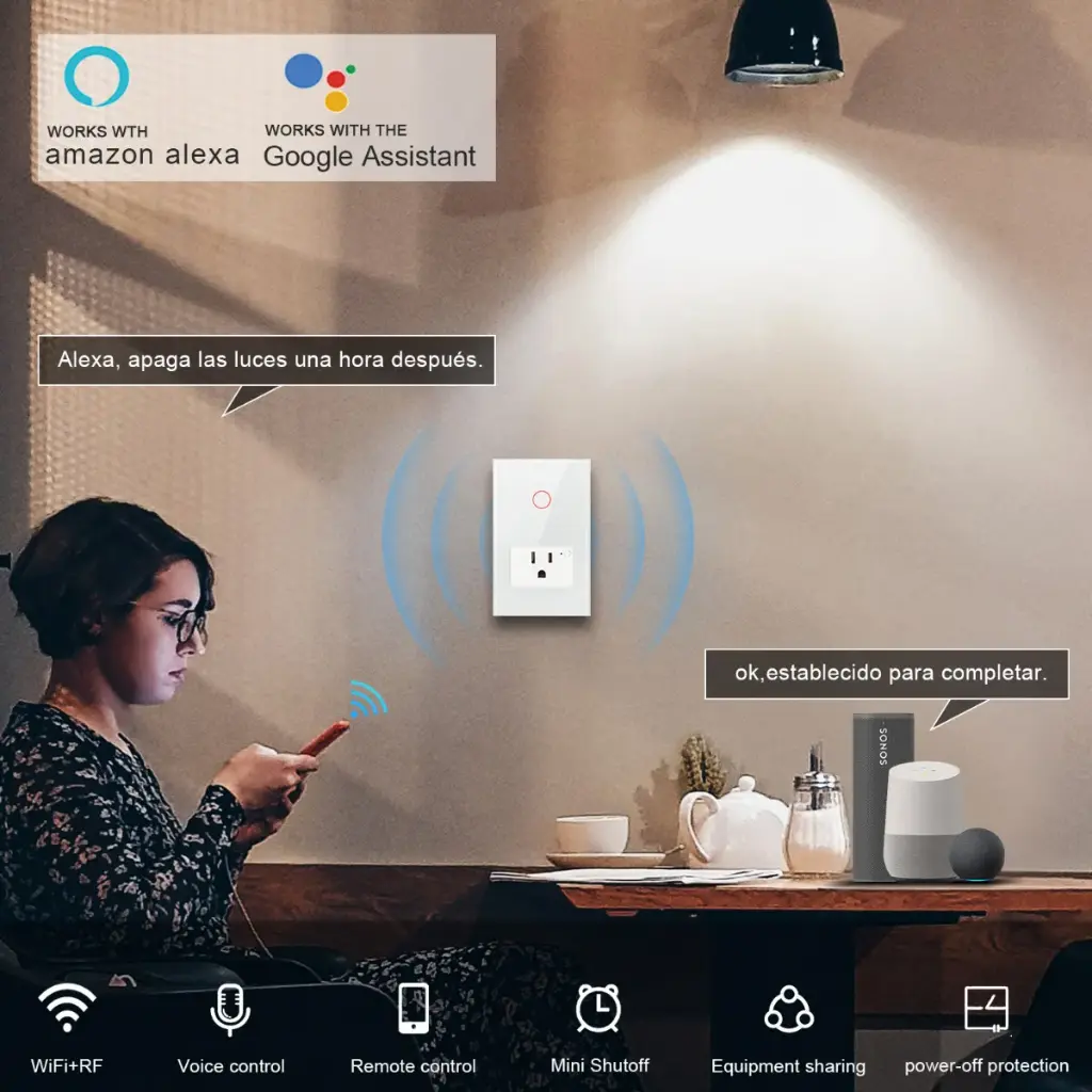 Enchufe Wifi 1 Interruptores Smartlife Alexa