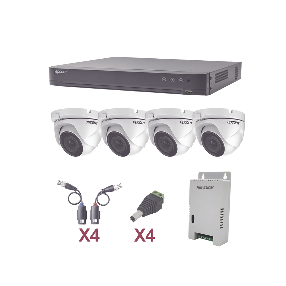KIT HD 1080p / DVR 4 Canales / 4 Cámaras Eyeball