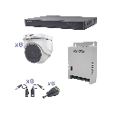 KIT HD 8 Cámaras Turret / DVR 8 Canales para Larga Distancia
