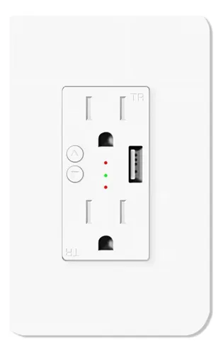 [Contacto Pared Inteligente Wi-fi Tecnolite Static Puerto Usb Color Blanco] Contacto Pared Wi-fi Puerto Usb